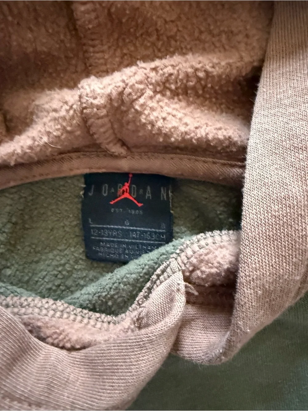 Jordan Kids Olive & Rust Colorblock Hoodie Sweatpants Set